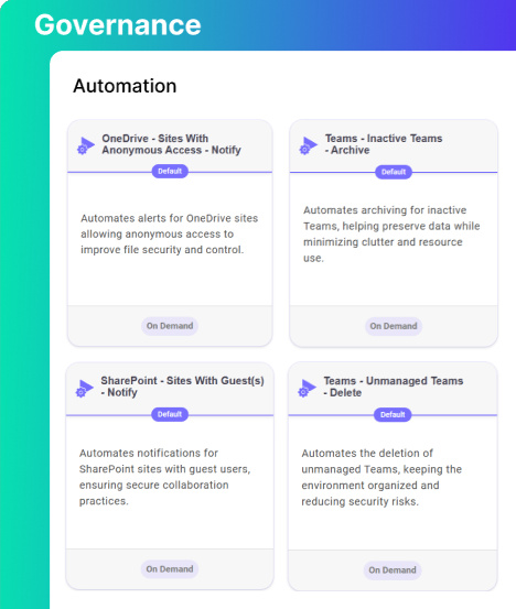 Governance automation