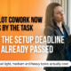 Frustrated IT manager badges into locked office door, symbolizing Copilot Cowork access suspended after missed billing deadline